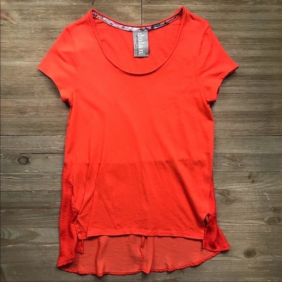 Anthropologie Dolan Contrast Hem Tunic Tee - Picture 2 of 5